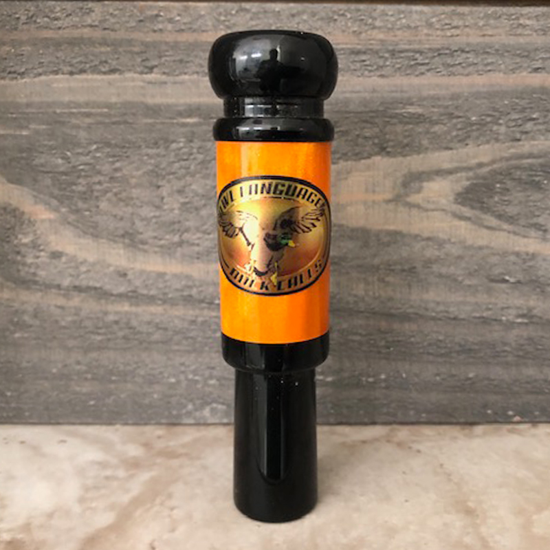 STUBBY TIMBER ORANGE/BLACK ACRYLIC